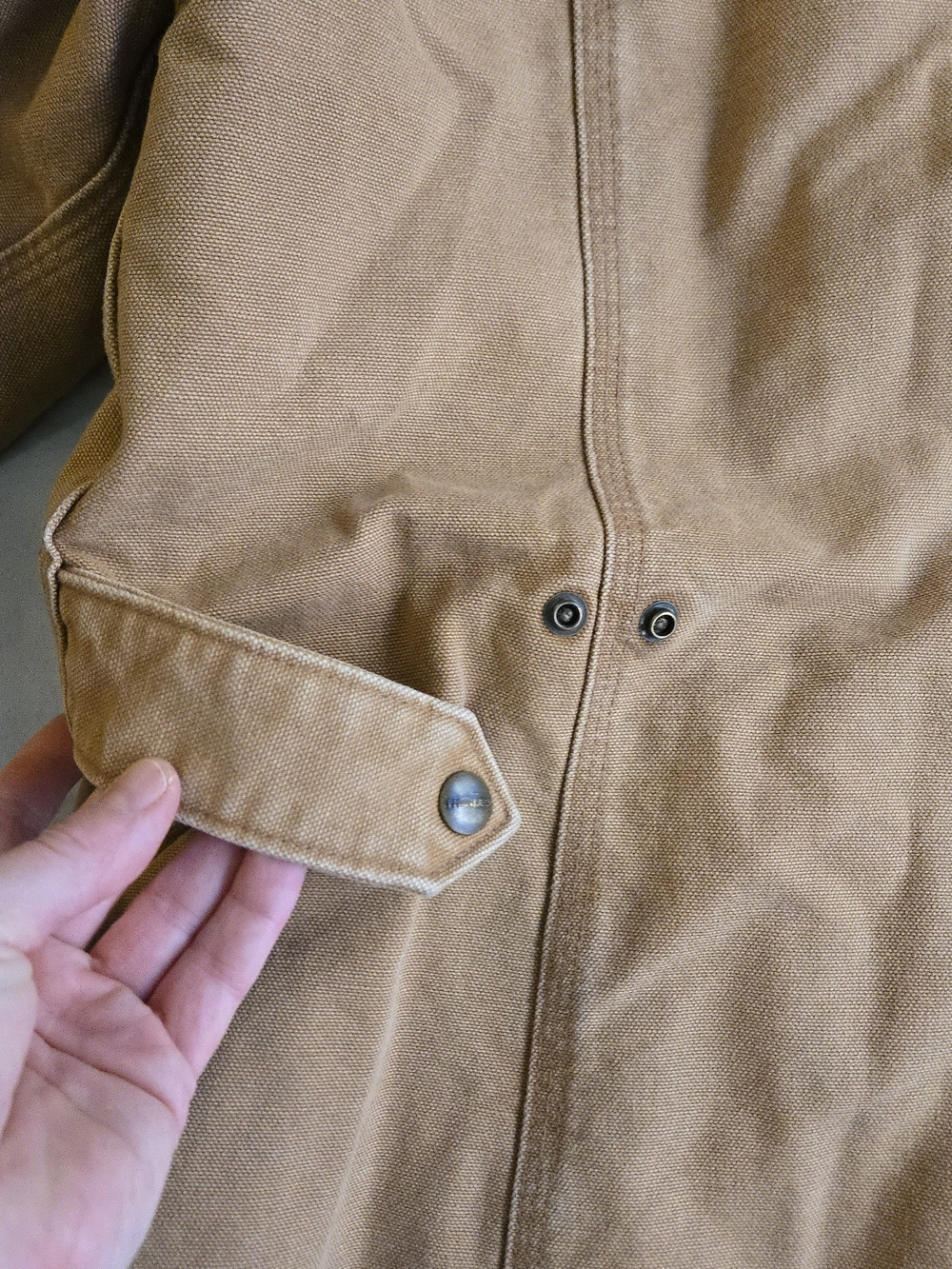 Carhartt Vintage Style Tan Canvas Sherpa Collar Field Jacket MKY - Picture 16 of 16